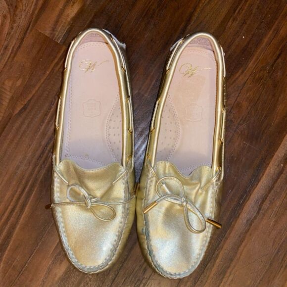Cary Loafers Color Soft Gold Metallic size 6.5= 36.5 - Picture 2 of 15